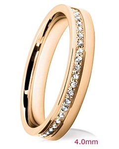 4.0mm Court Wedding Ring - Brilliant Cut Offset Grain Set Diamonds | 752B02 752B01 752B00